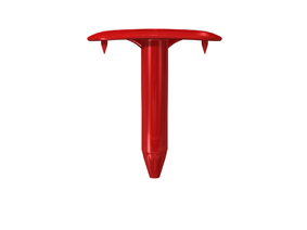 Тарельчатый полимерный элемент с овальным держателем и шипами на его нижней поверхности Termoclip-кровля 4